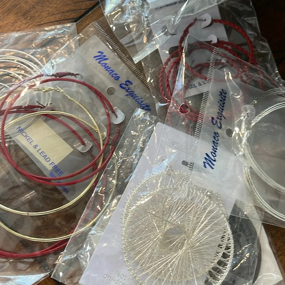 2.11 lbs  fashion jewelry scrap crafts project earrings necklace ring bracelet - Picture 9 of 16